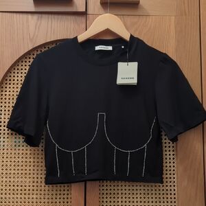NWT Sandro Bustier Tee